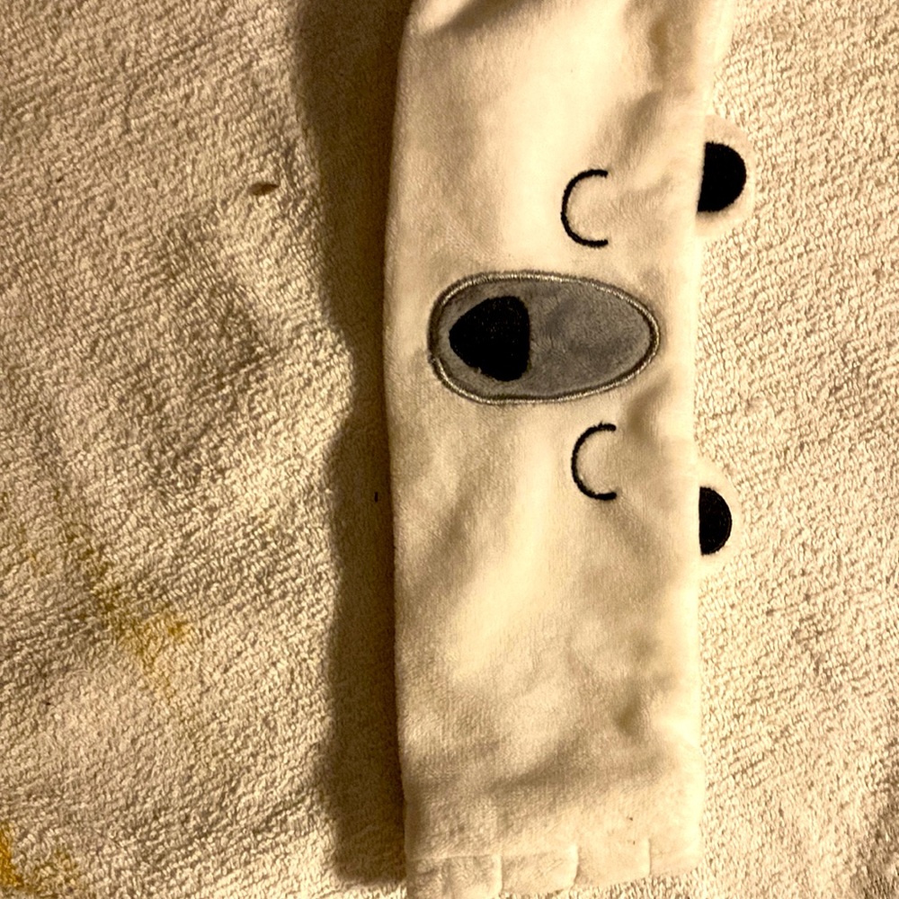 Polar bear white and black headband for sleep